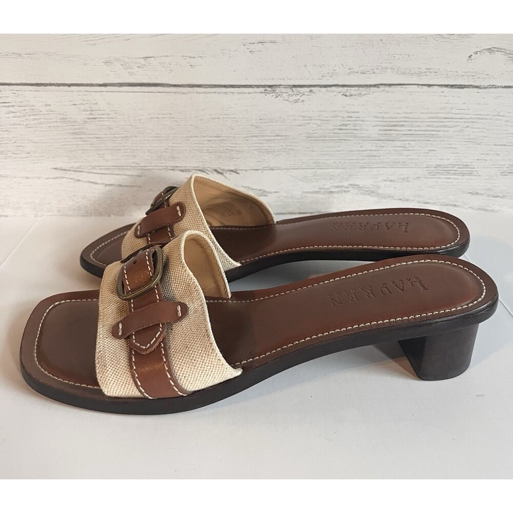 Vintage Lauren Ralph Lauren Brielle Slides Sandals, Ladies Size 6B - Picture 3 of 8